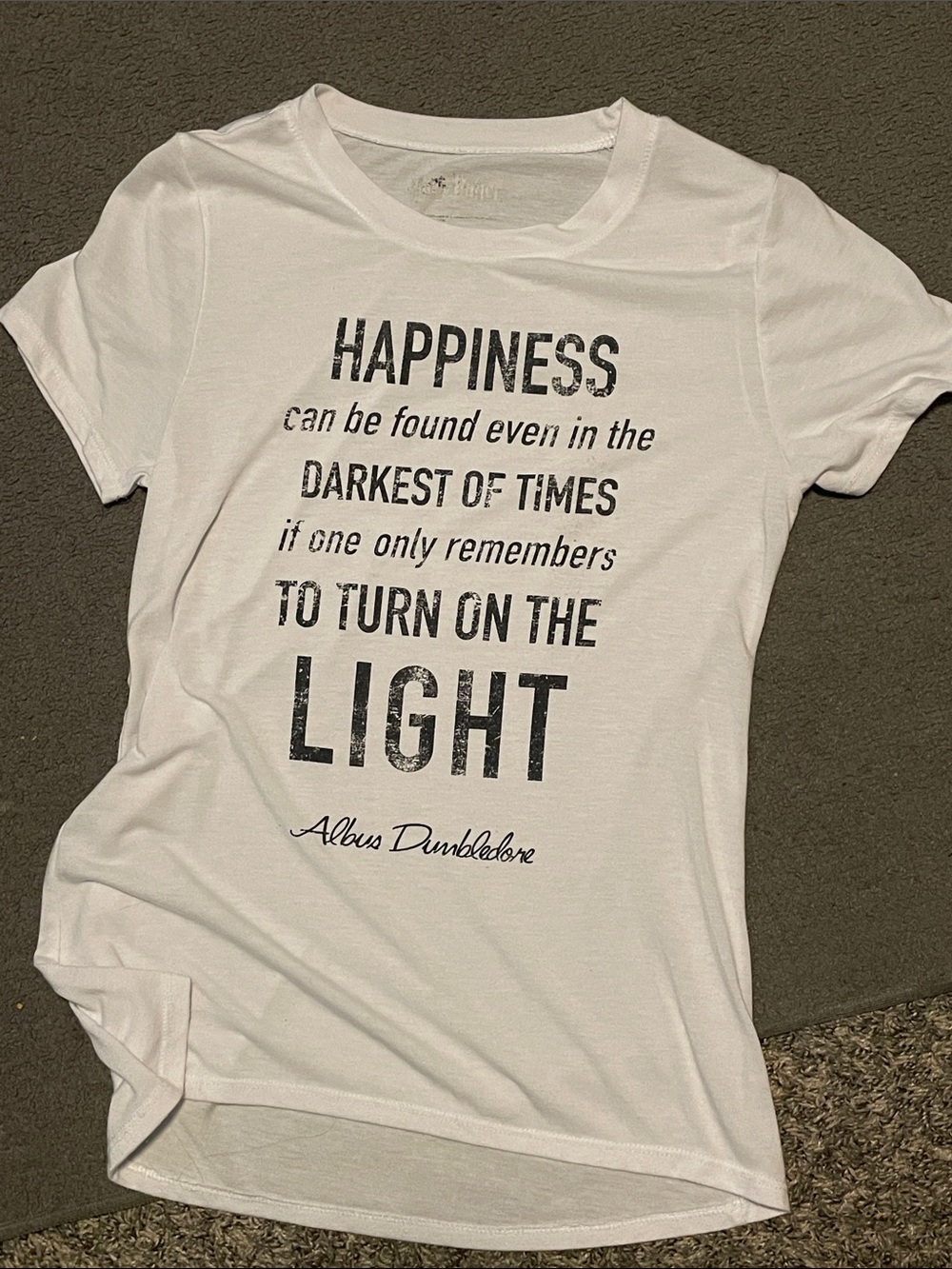 Albus Dumbledore Short Sleeve Graphic Tee Harry Potter with Inspirational Quote